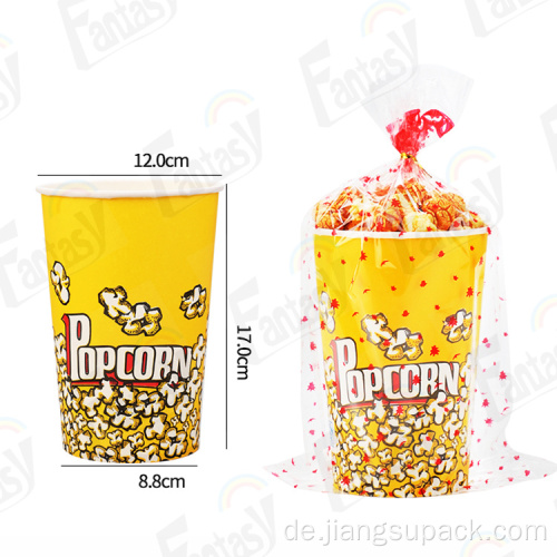 Schöner Einwegpapier Popcorn Tasse